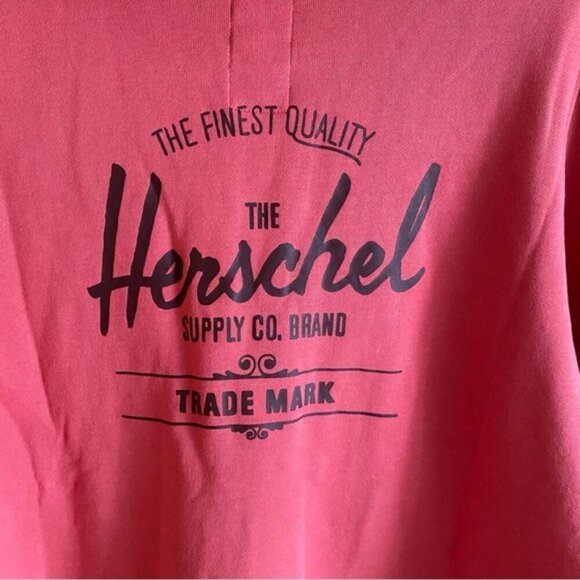 Hershel Supply Company Hoodie Woman XL Coral Logo Pockets Classic Sweatshirt - Picture 11 of 16